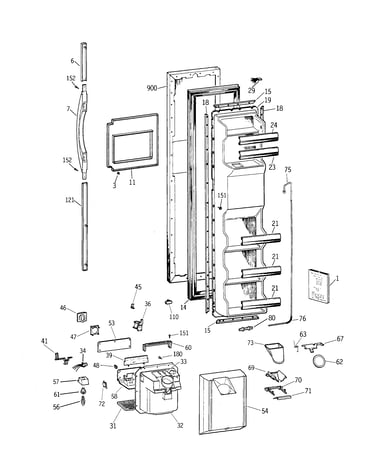 Freezer door