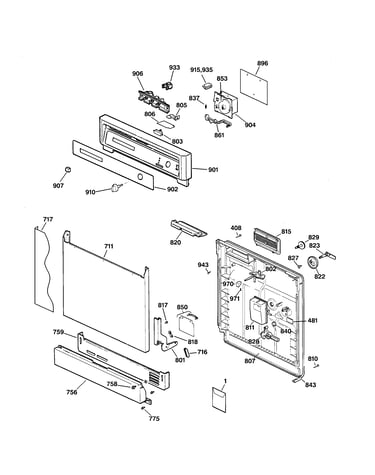 Escutcheon & door assembly