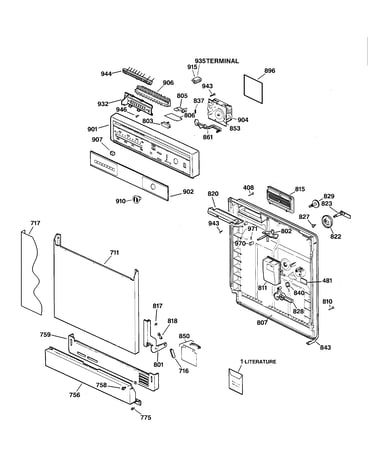 Escutcheon & door assembly