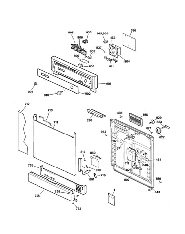 Escutcheon & door assembly