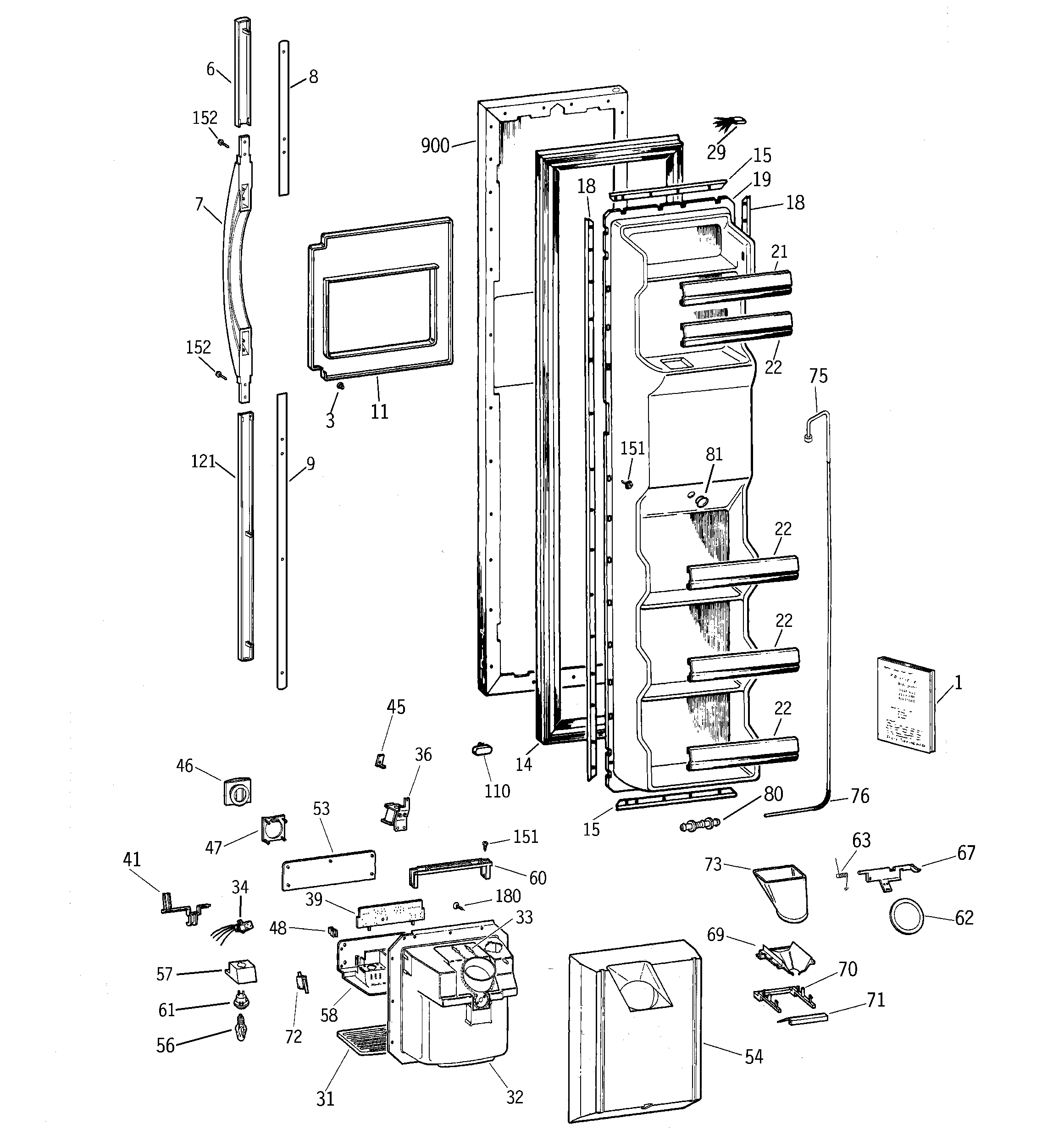 Freezer door