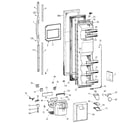 GE TFX22PRDAWW freezer door diagram