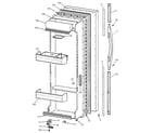 GE TFX26CRDAWW fresh food door diagram