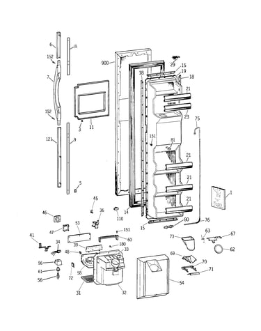 Freezer door