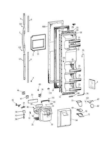 Freezer door