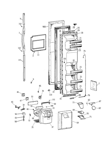 Freezer door
