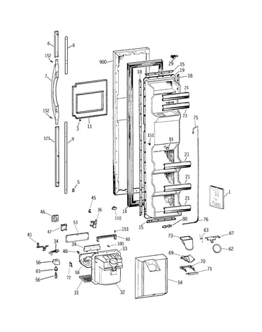 Freezer door