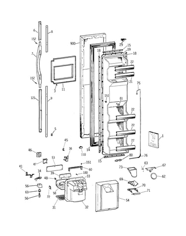 Freezer door