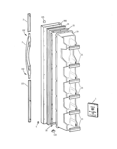 Freezer door