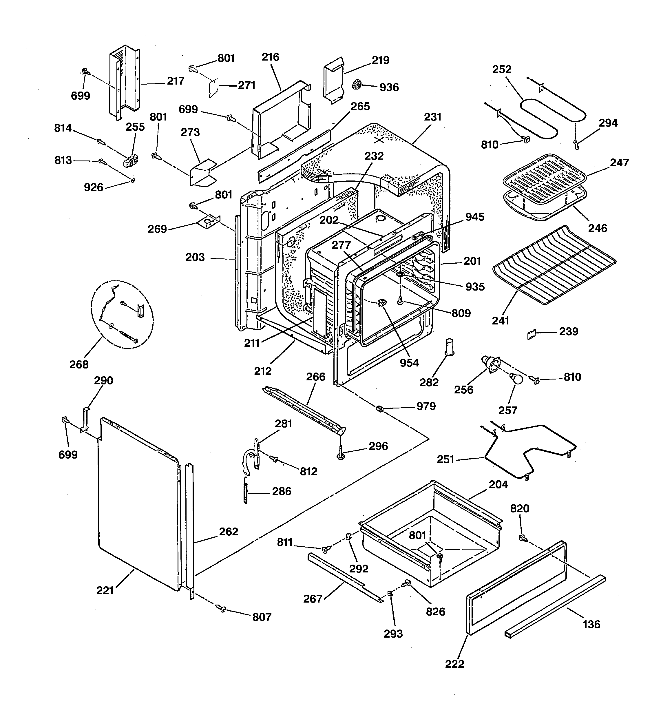 Body & drawer parts