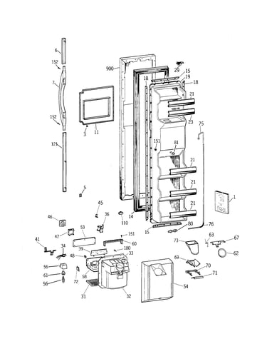 Freezer door