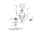 GE WBXR2060V2AA suspension, pump & drive components diagram