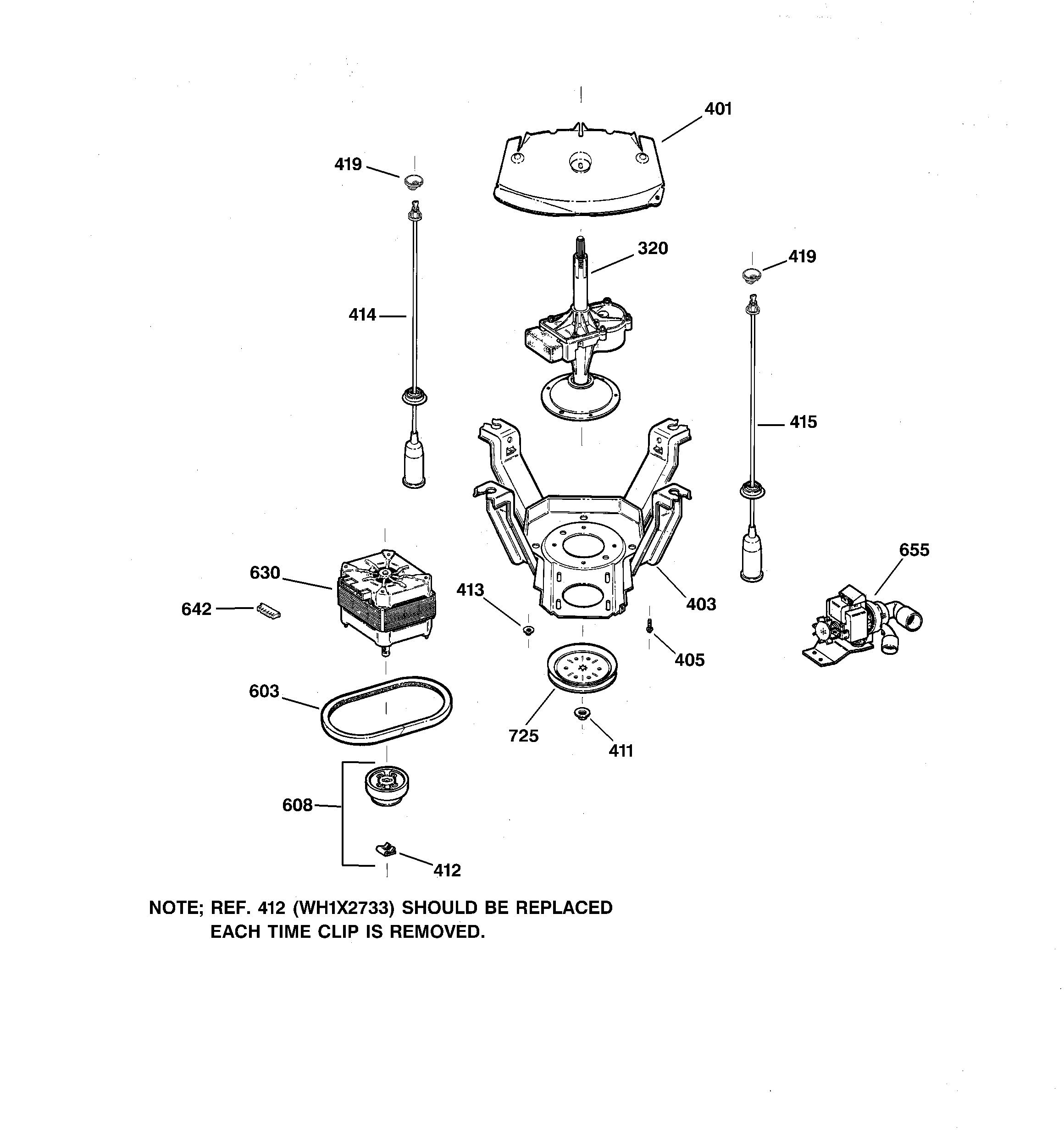 Suspension, pump & drive components