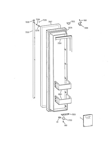 Freezer door