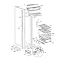 GE ZISS48DCASS freezer section diagram