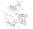 GE GSD2000Z07WH escutcheon & door assembly diagram