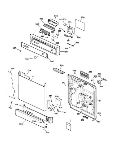 Escutcheon & door assembly