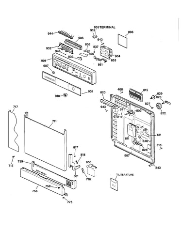 Escutcheon & door assembly
