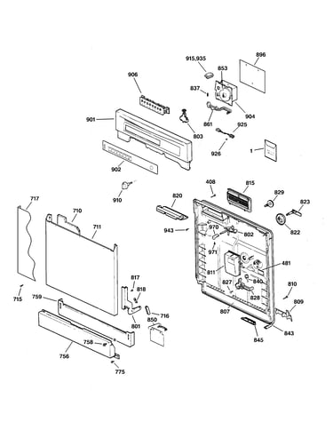 Escutcheon & door assembly
