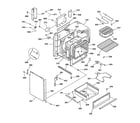 GE JSS26BW3BB body & drawer parts diagram
