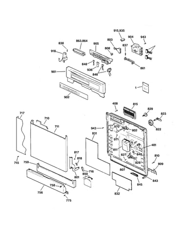 Escutcheon & door assembly