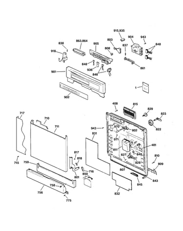 Escutcheon & door assembly
