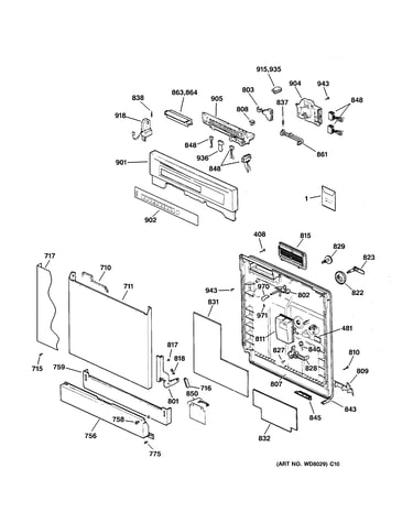 Escutcheon & door assembly
