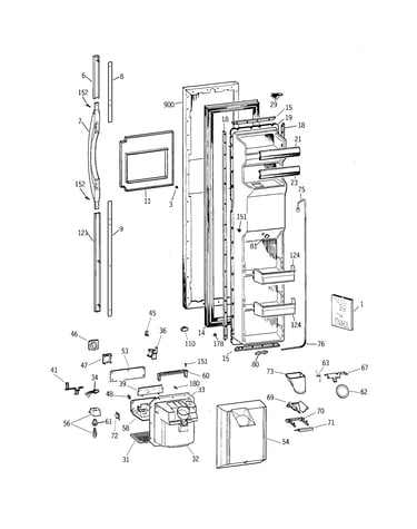 Freezer door