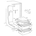 GE TFX20JRBGWH fresh food section diagram