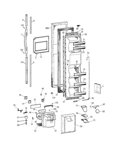 Freezer door