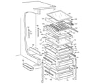 GE TFS22PPDABS fresh food shelves diagram