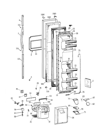 Freezer door