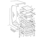 GE TFX30PBBGBB fresh food shelves diagram