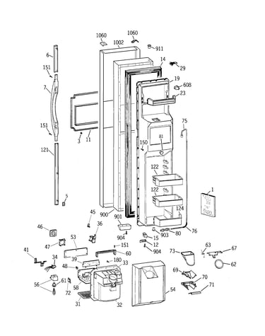 Freezer door