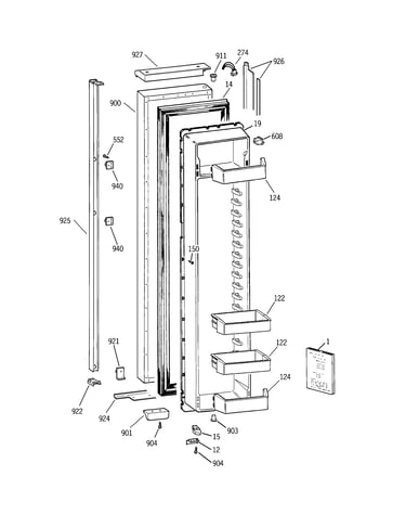 Freezer door