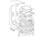 GE TFZ22PRBGBB fresh food shelves diagram