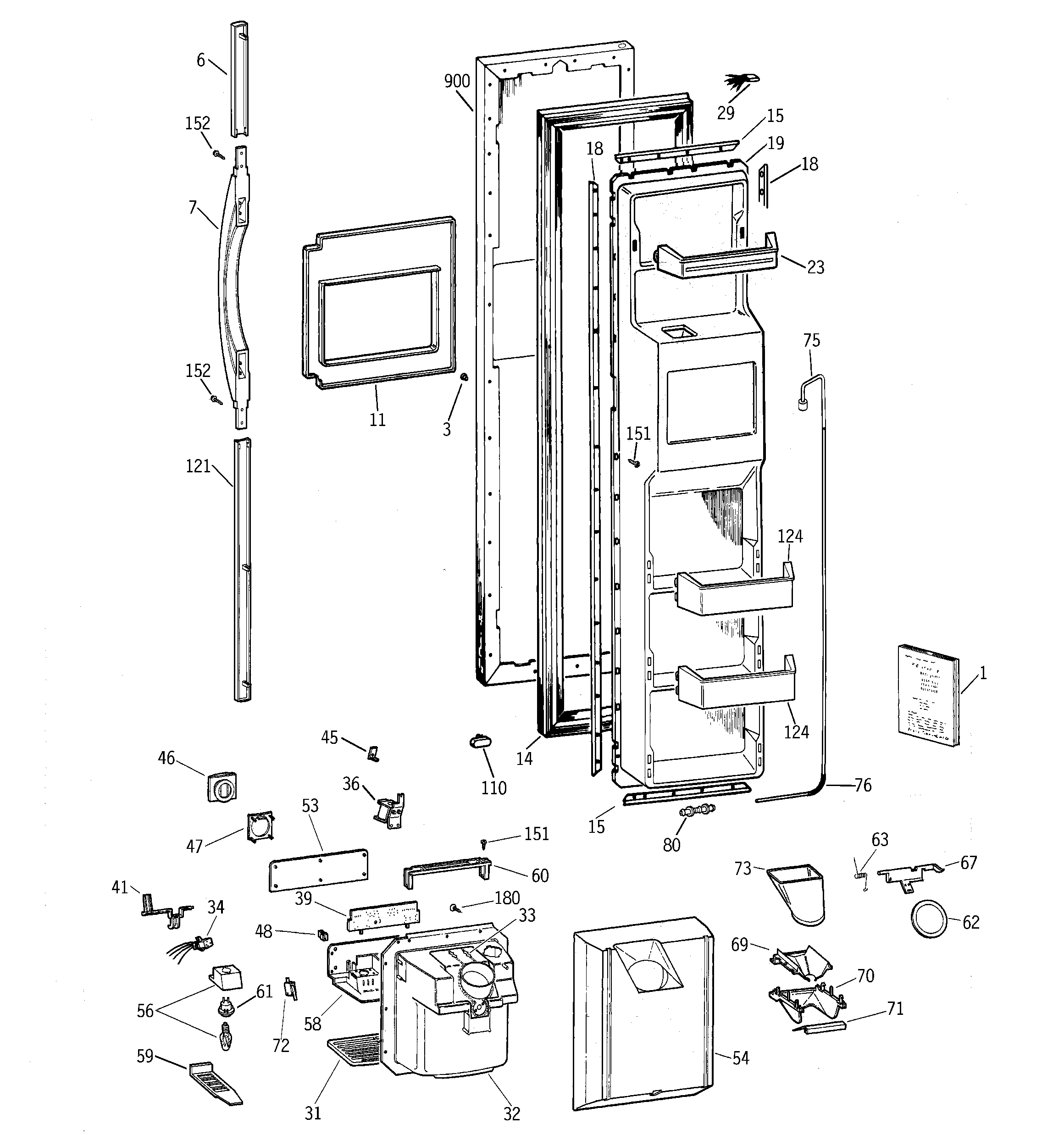 Freezer door
