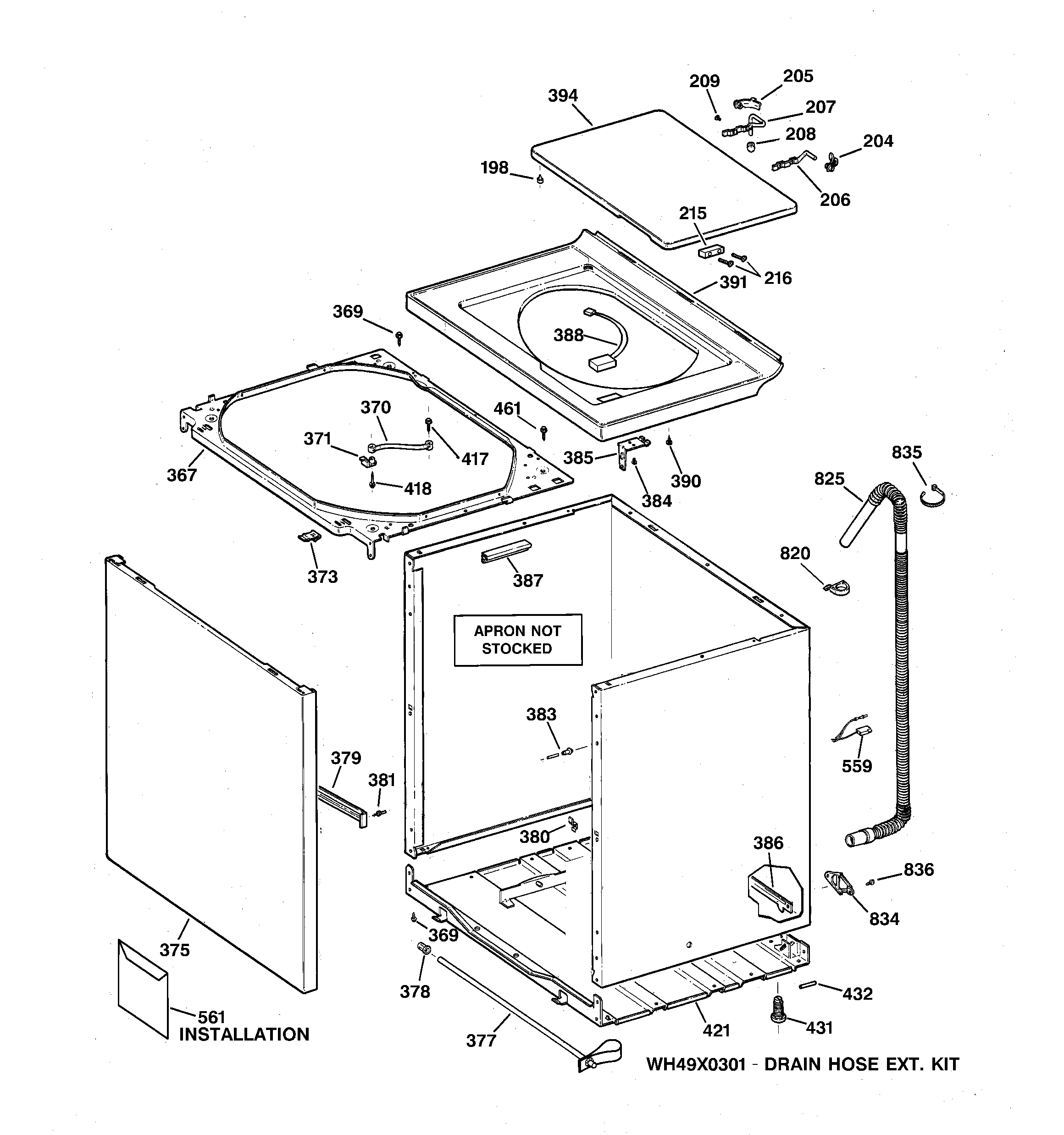 Cabinet, cover & front panel