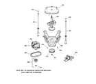 GE WCXR1070A0WW suspension, pump & drive components diagram