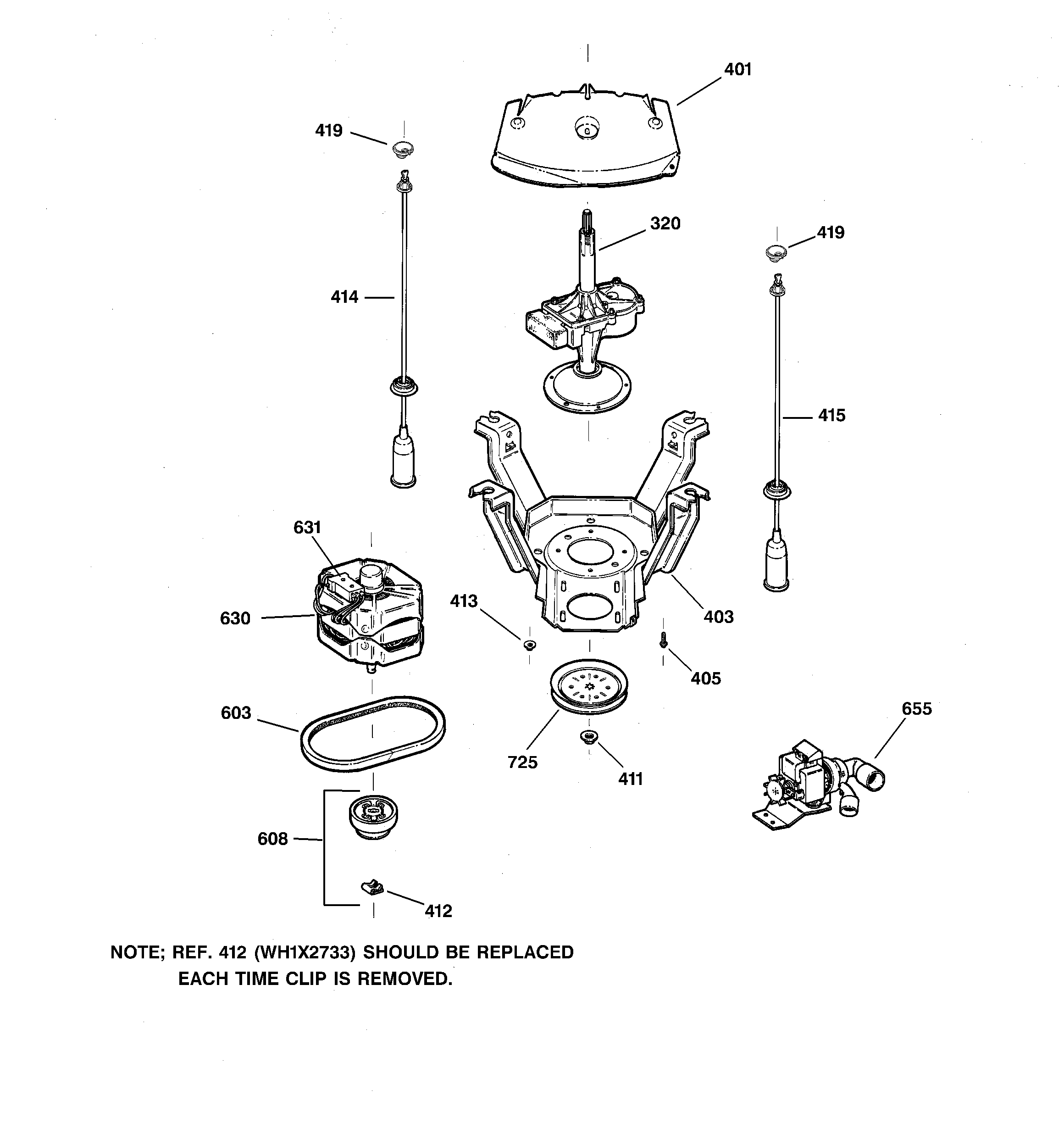 Suspension, pump & drive components