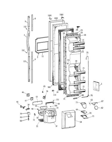 Freezer door
