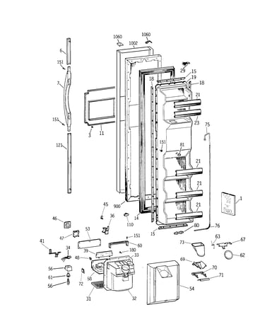 Freezer door
