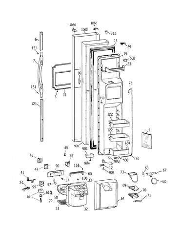 Freezer door