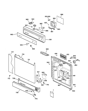 Escutcheon & door assembly