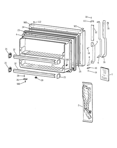 Freezer door