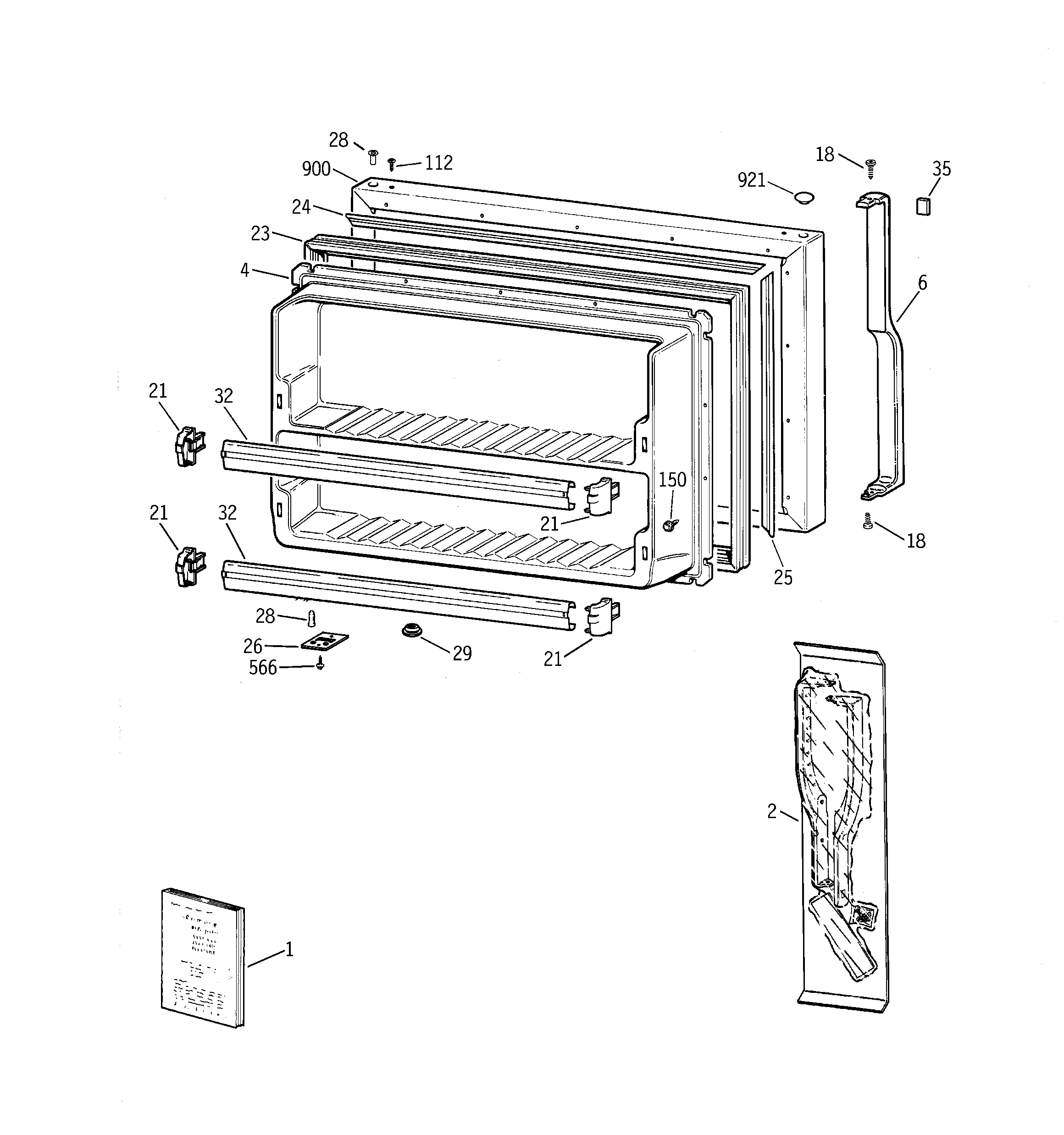 Freezer door