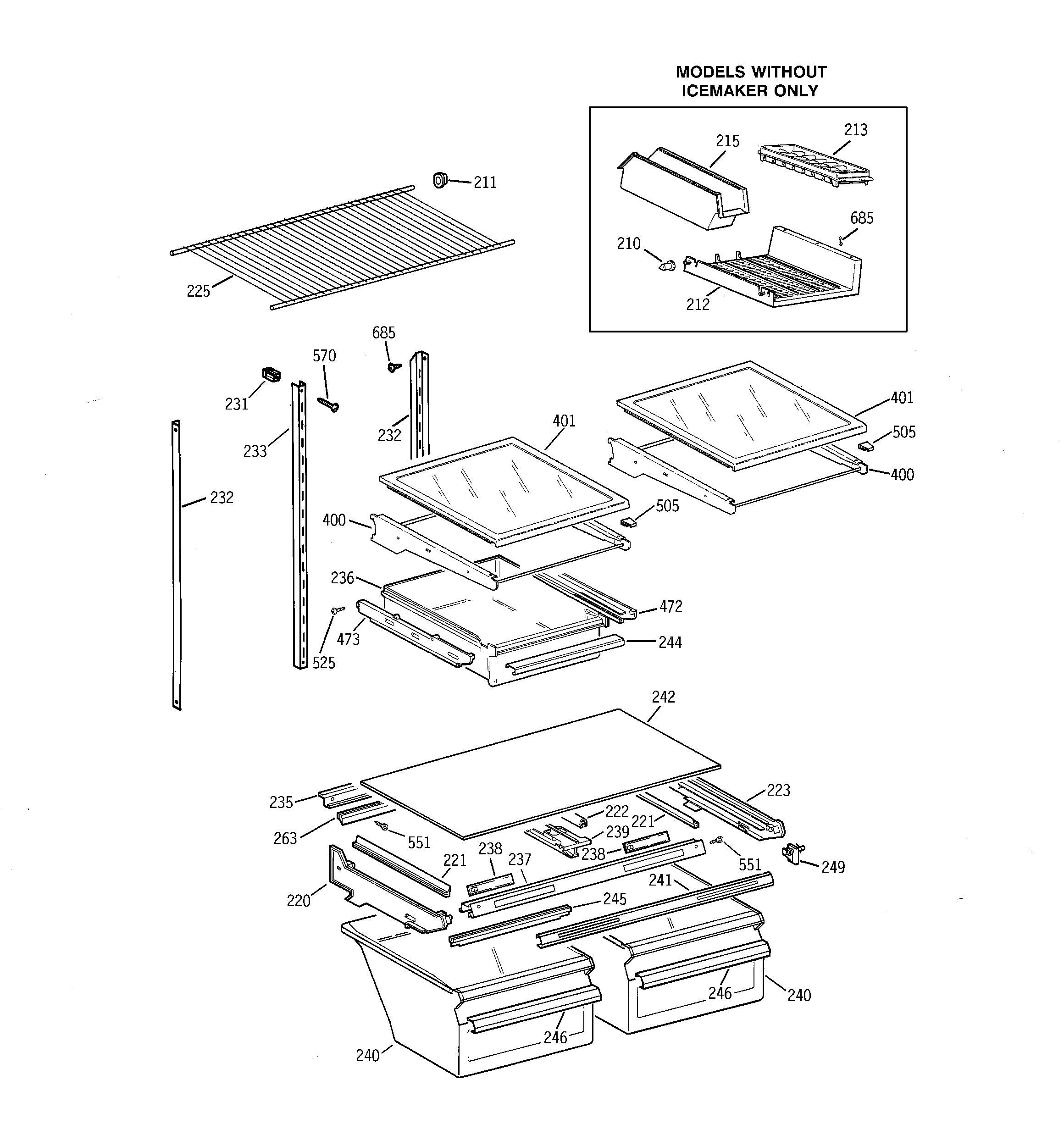 Shelf parts
