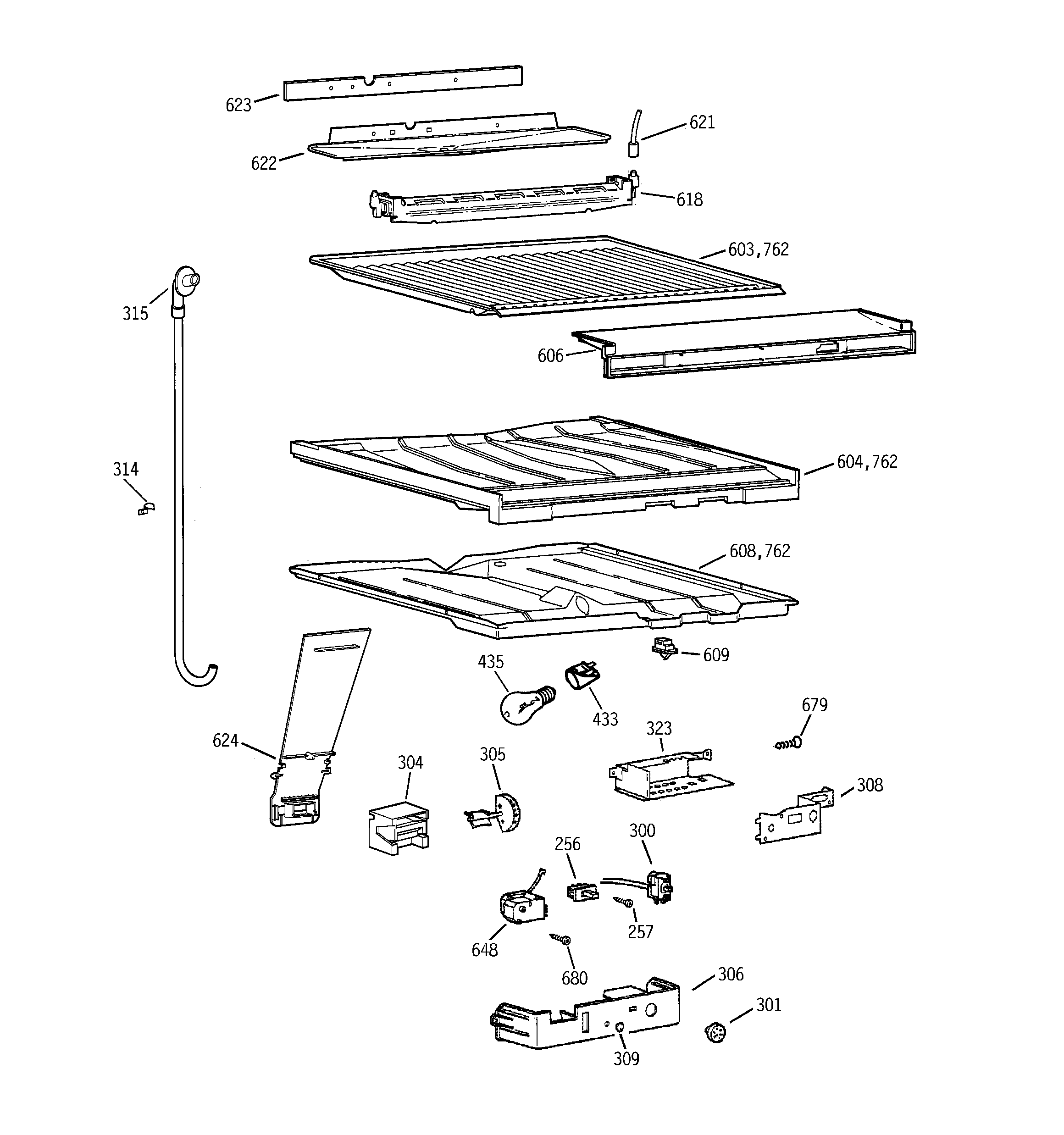 Compartment separator parts
