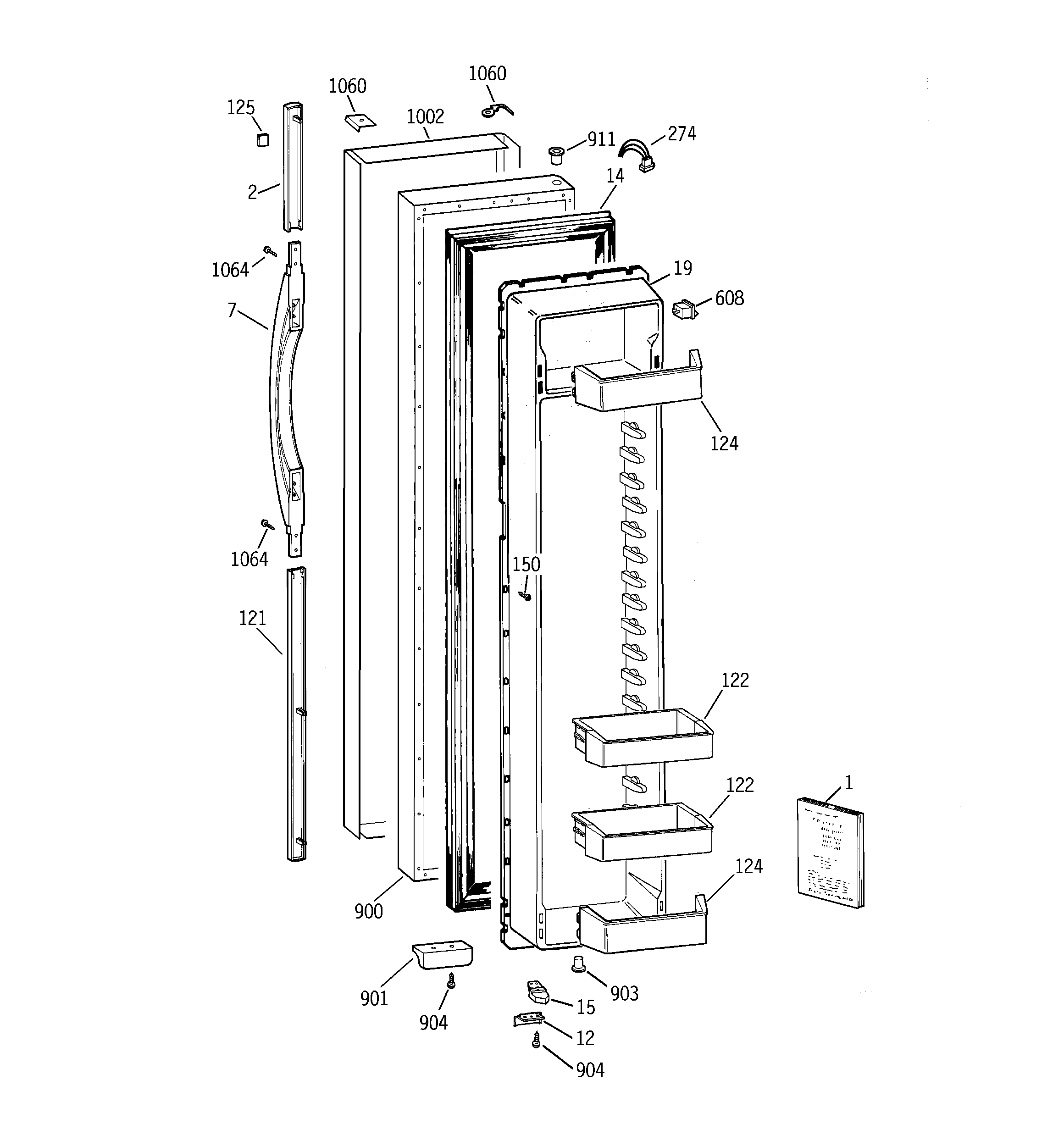 Freezer door