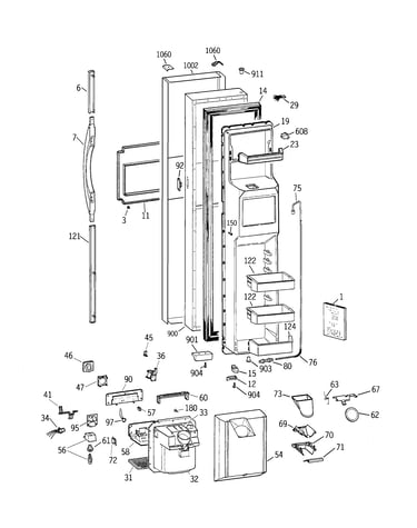Freezer door